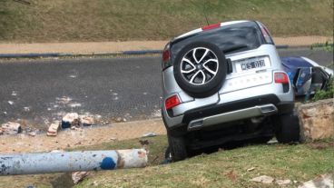 Así quedó el auto.