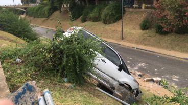 Así quedó el auto.