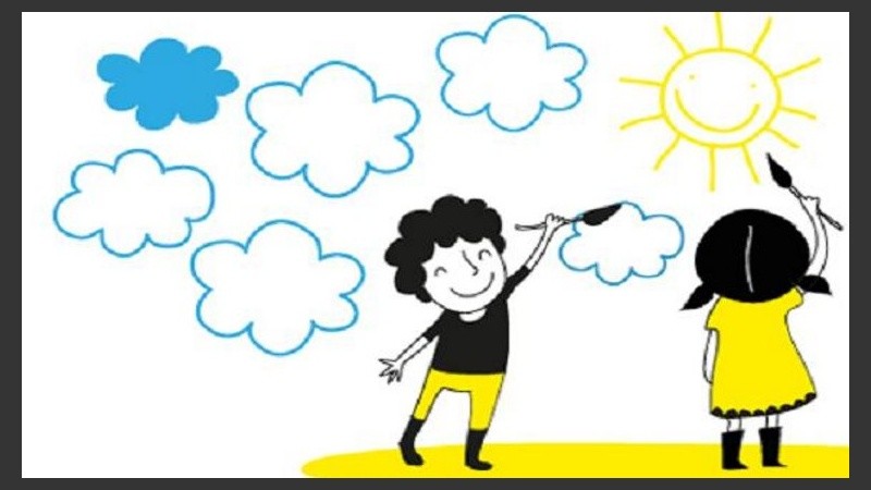 Sol y nubes en un mismo cuadro. 