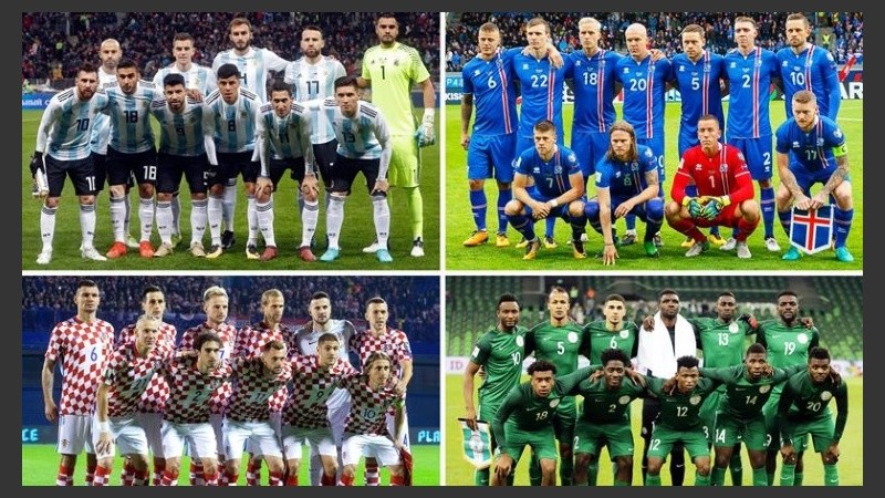 Argentina, Islandia, Croacia y Nigeria en el grupo D de la Copa del Mundo. 