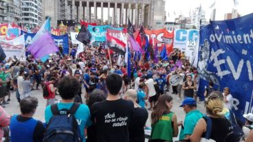 Masiva marca en Rosario este viernes.