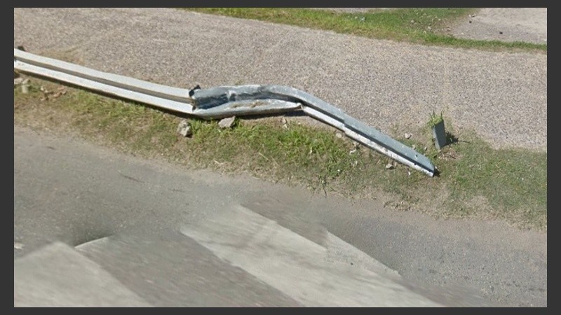 El guardarrail de la zona.