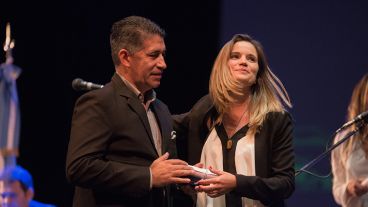 Eduardo Trasante con Caren Tepp, de Ciudad Futura.