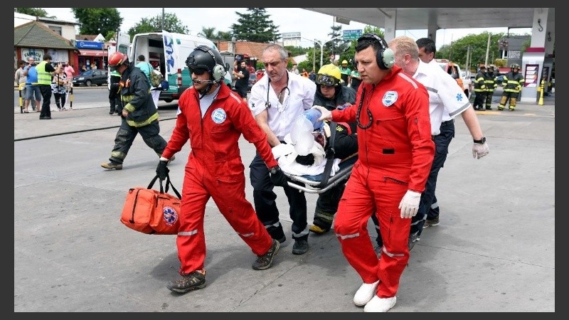 El operativo se inició en una estación de servicio.