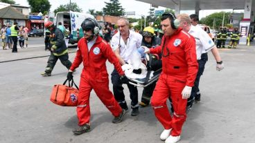 El operativo se inició en una estación de servicio.