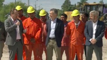 El presidente recorrió obras en Entre Ríos.