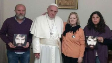 La foto del encuentro entre el papa Francisco y la familia de Santiago Maldonado