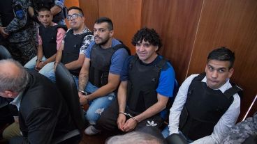 Vilches y "Guille" Cantero, tercero y cuarto de derecha a izquierda.