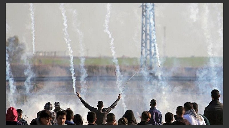 Palestinos protestan en Gaza tras la decisión de EE.UU..