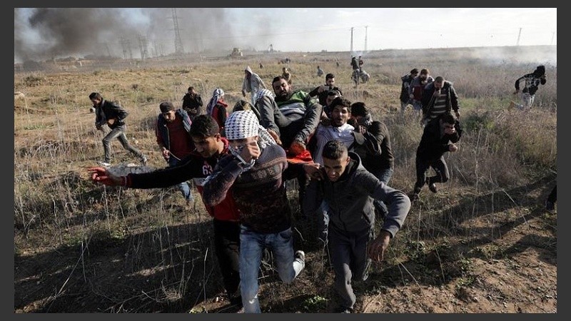 Palestinos protestan en Gaza tras la decisión de EE.UU..