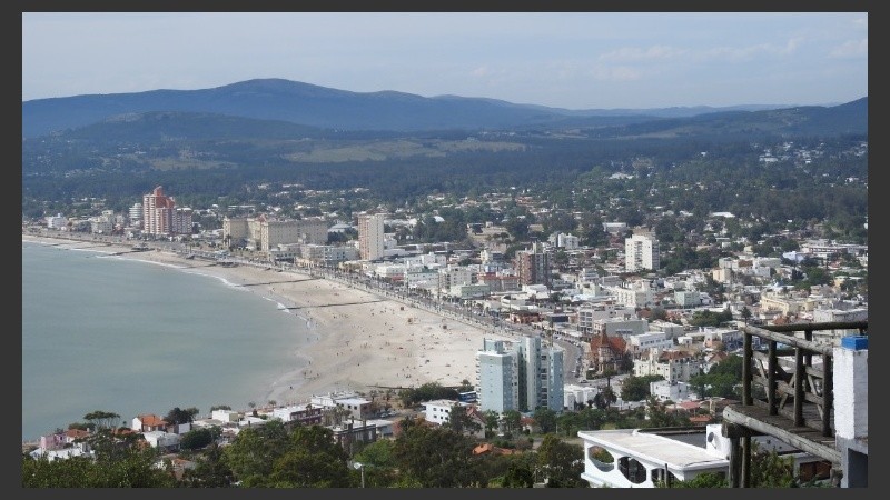 Vista panorámica de la ciudad de Piriápolis.