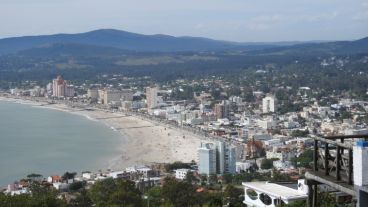 Vista panorámica de la ciudad de Piriápolis.