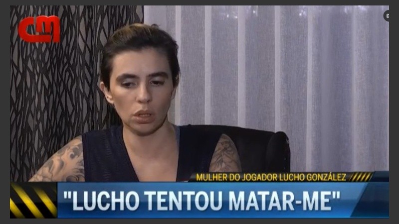 La pareja del ex River relató el ataque sufrido el 8 de diciembre en Curitiba.