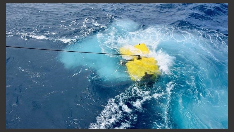 El buque Atlantis, de la marina estadounidense, durante la búsqueda del submarino ARA San Juan.