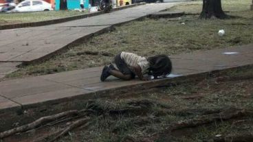 La foto que muestra el impacto de la pobreza en el país.