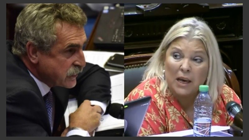 Rossi y Carrió se cruzaron en el Congreso.