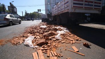 Los ladrillos en la calle.