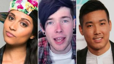 Youtubers con mejores ingresos: Lilly Singh (10), Daniel Middleton (1) y Evan Fong (2).