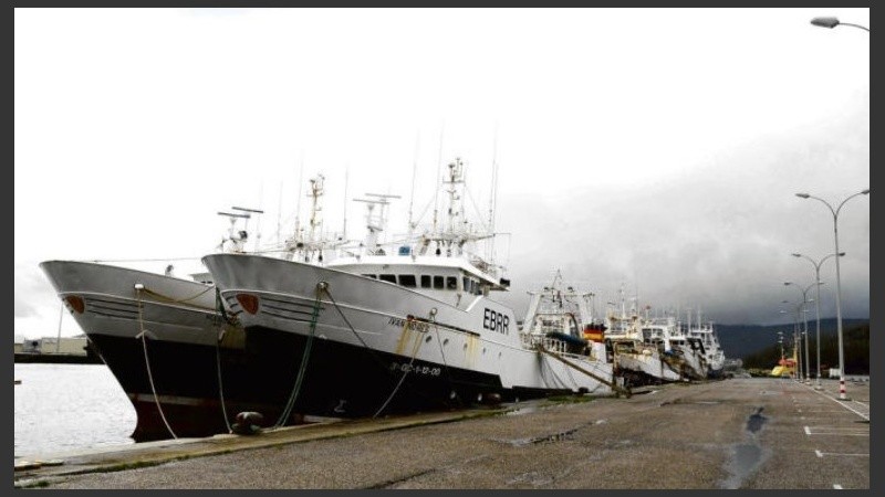 Parte de la flota de pesca de España.