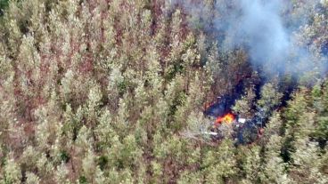 El fuego arrasó con la aeronave y las víctimas quedaron carbonizadas.