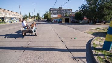 Seguí y Grandoli este martes temprano, donde anoche se produjo un doble crimen.