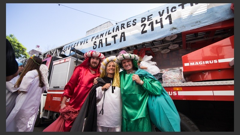 Los Reyes Magos de recorrida por las maternidades rosarinas. 