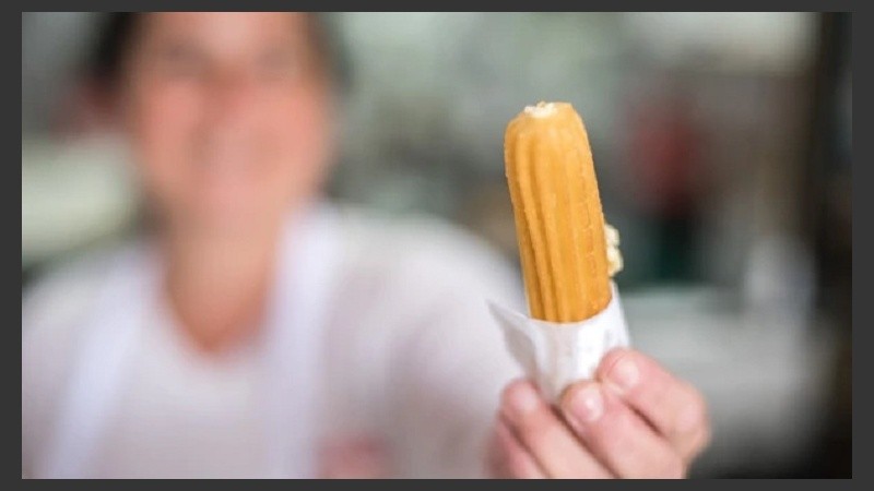 La docena de churros de roquefort sale 160 pesos, 50 más que los de dulce de leche.