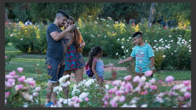 Una tarde en familia en El Rosedal. Una buena alternativa para cambiar de aire.