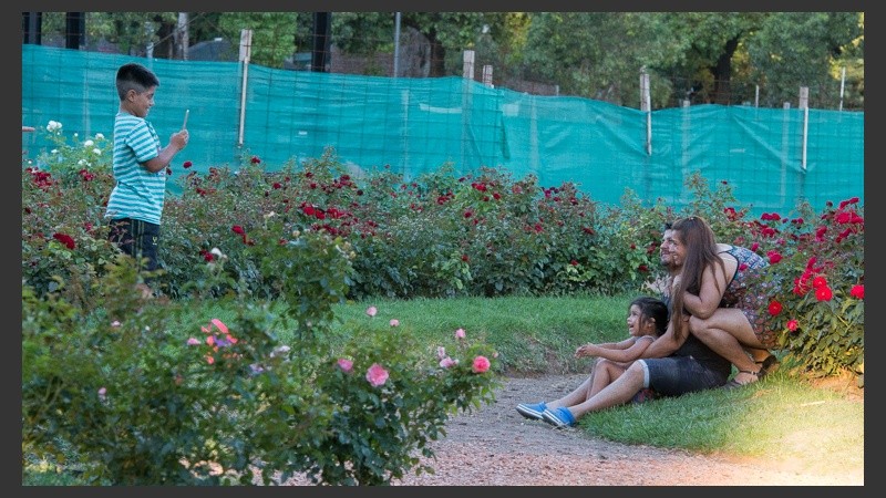 Una foto en el renovado Rosedal.