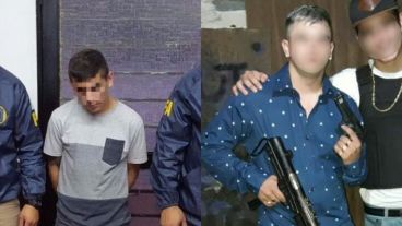 "Lamparita" Funes (izquierda), Alan Funes y "Leo Loco", todos miembros de la banda de la zona sur.