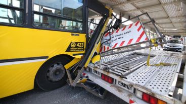 Así quedó el colectivo.