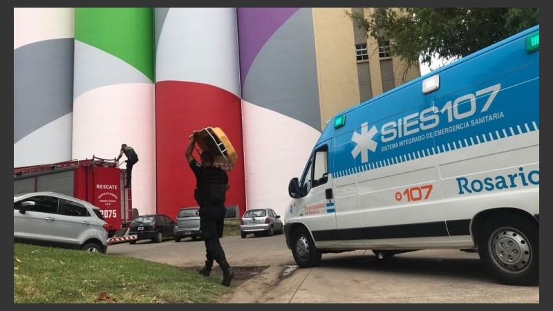 El Sies trabajando en la zona de los silos Davis. 