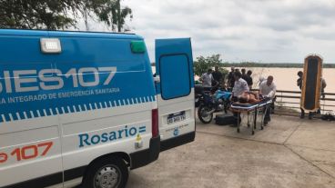 El Sies trasladó al herido al Centenario.