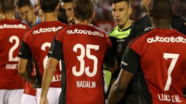 Nadalin, el día de su debut ante Racing.