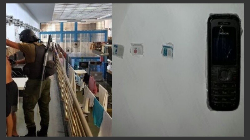 Los dispositivos encontrados en Piñero este lunes. 