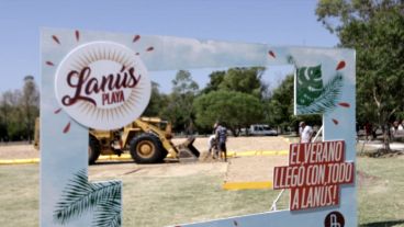 Los últimos retoques al espacio seco "Lanús Playa".
