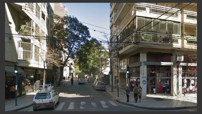 Balcarce al 800, el lugar del hecho en pleno centro rosarino.