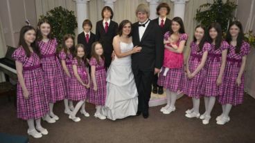 La pareja renovó varias veces sus votos delante de sus hijos.