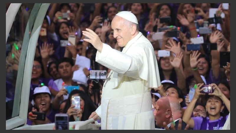 El Papa llegó a Lima este jueves. 
