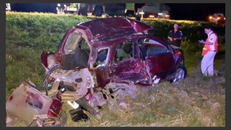 Así quedó la EcoSport en la que circulaba la familia oriunda de General Rodríguez.