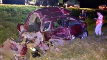 Así quedó la EcoSport en la que circulaba la familia oriunda de General Rodríguez.