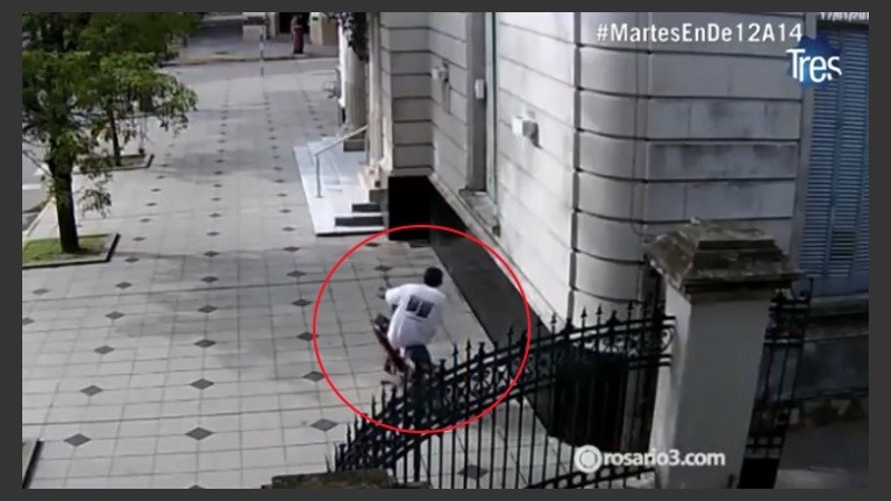 El robo quedó registrado.