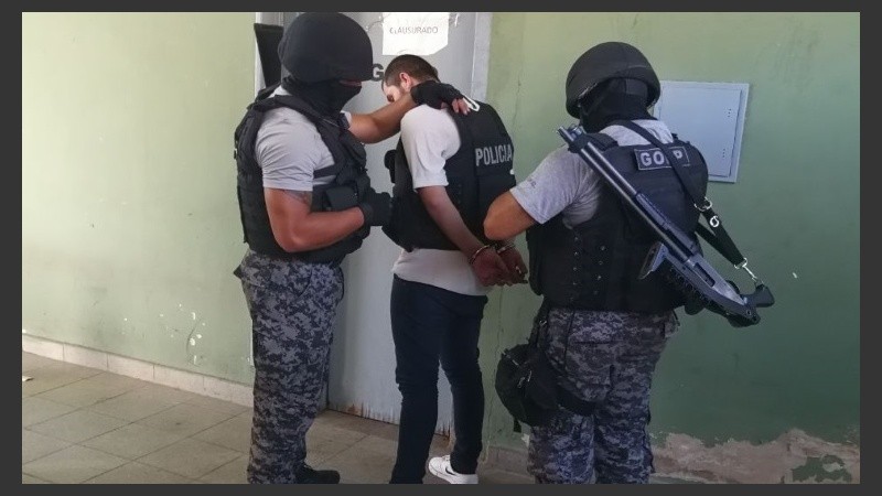 Alan Funes este martes en la cárcel de Piñero.