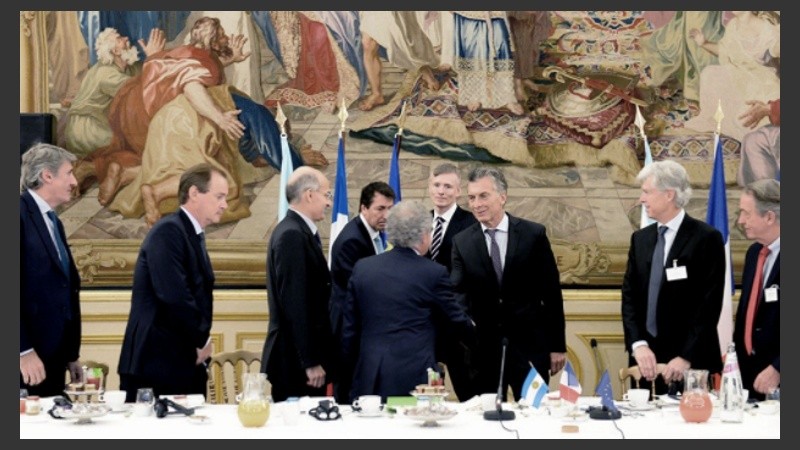 El presidente se reunió con empresarios franceses.