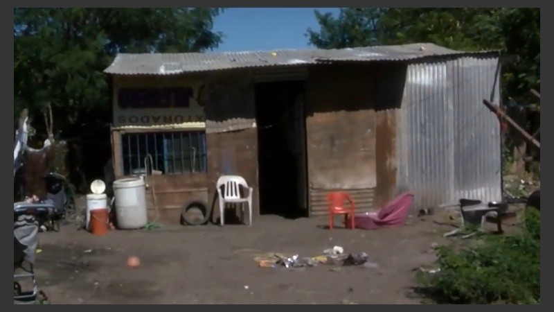 La casa donde ocurrió el trágico hecho.