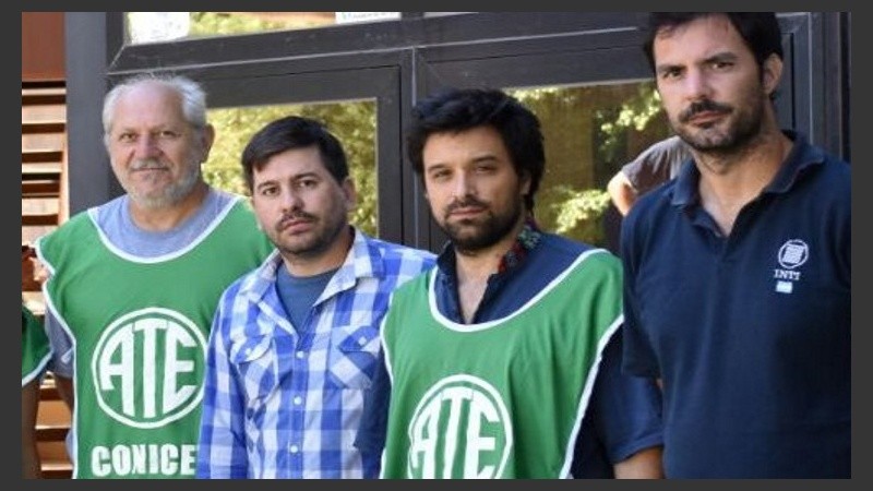 La protesta en Rosario se produjo en simultáneo con la de Buenos Aires.