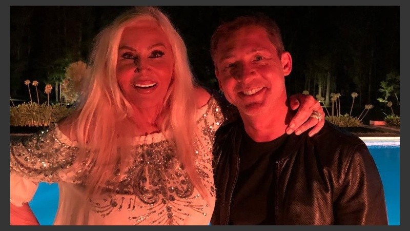 Susana y uno de sus invitados, Adrián Suar.