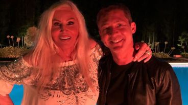 Susana y uno de sus invitados, Adrián Suar.