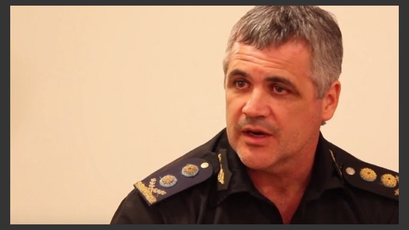 El comisario Fabián Perroni, jefe de la Policía Bonaerense.