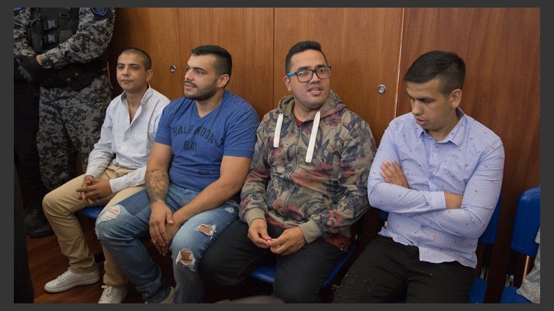 Chamorro, Vilches, Guille Cantero y Monchi, este martes en el juicio.